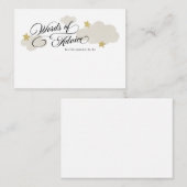 Advies voor het 'Stars Cloud Baby shower' van oude Informatiekaartje (Voorkant / Achterkant)