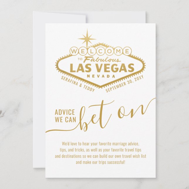 Advies voor het thema Gewenst en advies in Las Veg (Voorkant)