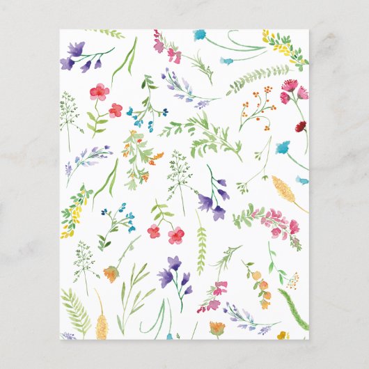 Advies voor kleurrijke wilde bloemen voor de bride (Achterkant)