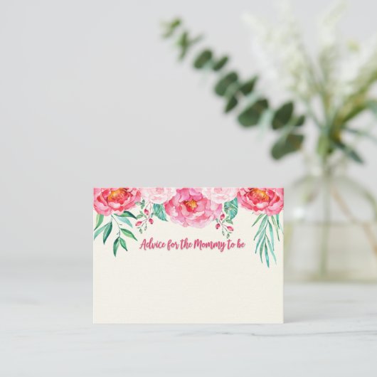 Advies voor mam Kaart, mam-to-be, Floral Kaart (Staand voorkant)