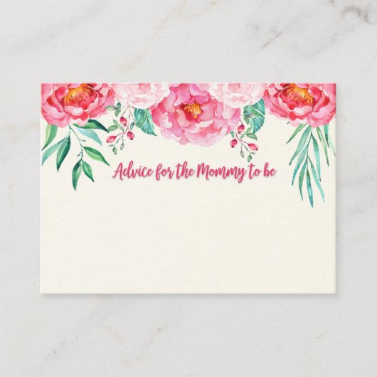 Advies voor mam Kaart, mam-to-be, Floral Kaart (Voorkant)