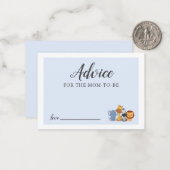 Advies voor mama blauw Oerwoud douche Kaart Notitiekaartje (Voorkant / Achterkant in situ)