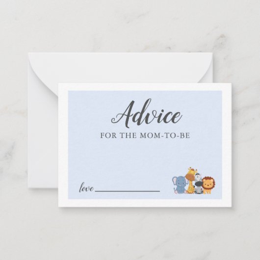 Advies voor mama blauw Oerwoud douche Kaart Notitiekaartje (Voorkant)