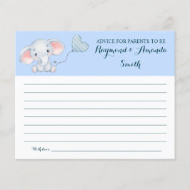 Advies voor mama en papa baby shower kaart