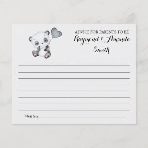 Advies voor mama en papa baby shower kaart