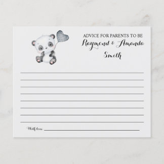 Advies voor mama en papa baby shower kaart