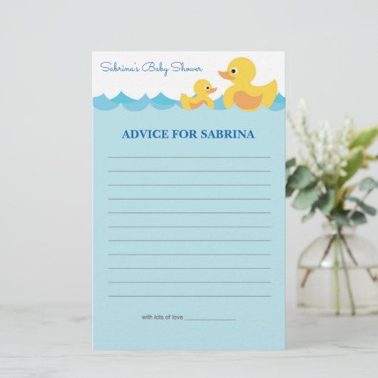 Advies voor mama om een Baby shower met rubberafva (Staand voorkant)