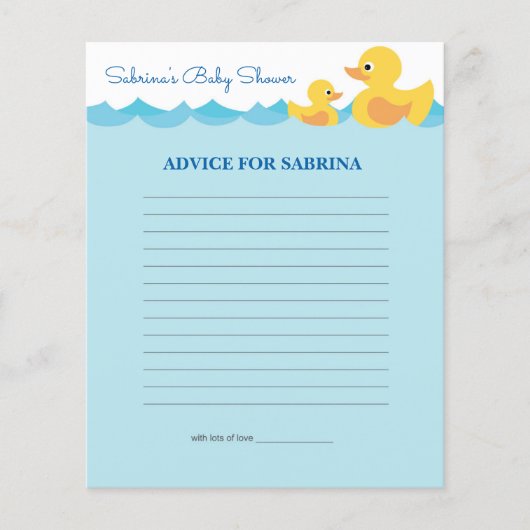 Advies voor mama om een Baby shower met rubberafva (Voorkant)