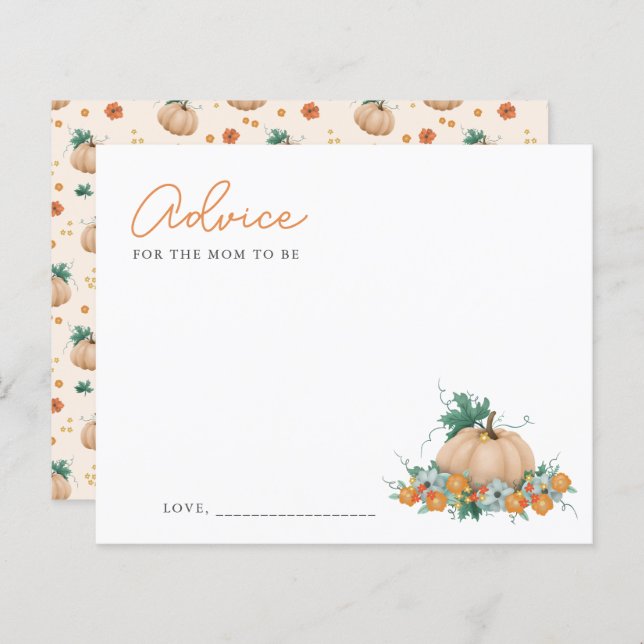 Advies voor mama om pompoen Baby shower te zijn (Voorkant / Achterkant)