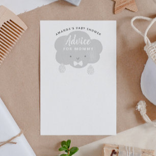 Advies voor mama om te zijn. Baby shower wensen vo Informatiekaartje