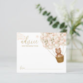 Advies voor mama teddybeer babyshower kaart (Staand voorkant)