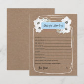 Advies voor mammie-om-Baby shower game Kaart (Voorkant / Achterkant)