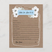 Advies voor mammie-om-Baby shower game Kaart (Voorkant)