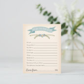 Advies voor mammie-om-Baby shower game Kaart (Staand voorkant)