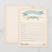 Advies voor mammie-om-Baby shower game Kaart (Voorkant / Achterkant)