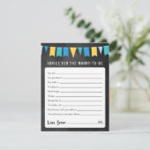 Advies voor mammie-om-Baby shower game Kaart (Staand voorkant)