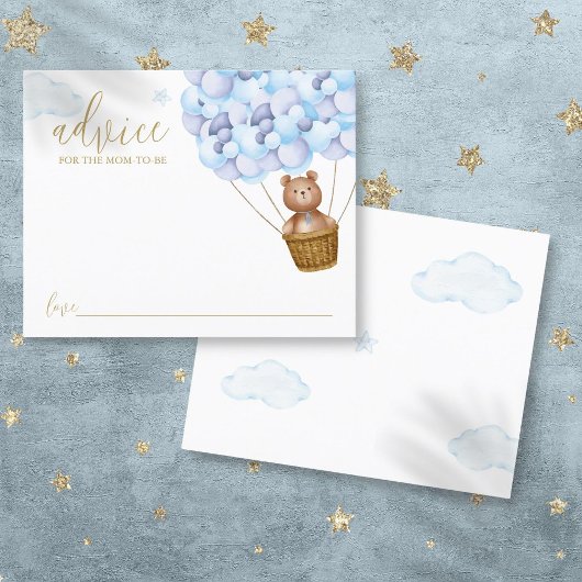 Advies voor mammie Teddy Bear Blue Baby shower Car