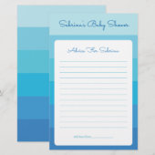Advies voor moeder om blauw Ombre Baby shower te z (Voorkant / Achterkant)