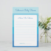 Advies voor moeder om blauw Ombre Baby shower te z (Staand voorkant)
