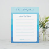 Advies voor moeder om blauw Ombre Baby shower te z (Staand voorkant)