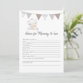 Advies voor moeder-to-be spel Baby olifant Kaart (Staand voorkant)