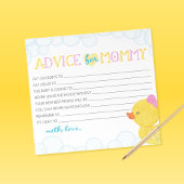 Advies voor Mom Girl Rubber Duck Baby shower Advie Notitieblok