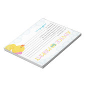 Advies voor Mom Girl Rubber Duck Baby shower Advie Notitieblok (Linkerzijde)