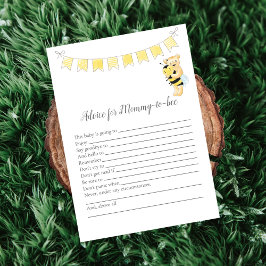 Advies voor Mom-to-be spel Teddy Bear Kaart