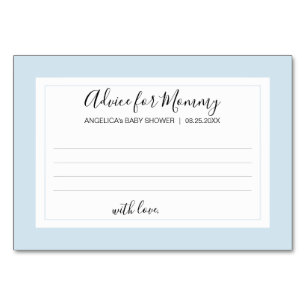 ADVIES VOOR MOMMY Blue White BOY Baby shower Kaart