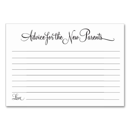 Advies voor nieuwe ouders kaart (Voorkant)