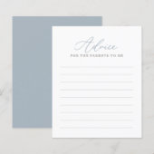 Advies voor Ouders Blauwe Nautical Baby shower Gam (Voorkant / Achterkant)