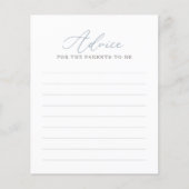 Advies voor Ouders Blauwe Nautical Baby shower Gam (Voorkant)