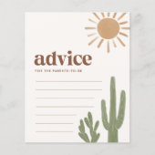 Advies voor Ouders Boho Cactus Baby shower Spel (Voorkant)