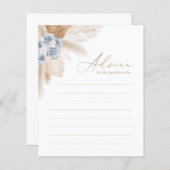 Advies voor ouders Boho Pampas Grass Baby shower (Voorkant / Achterkant)