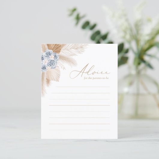 Advies voor ouders Boho Pampas Grass Baby shower (Staand voorkant)