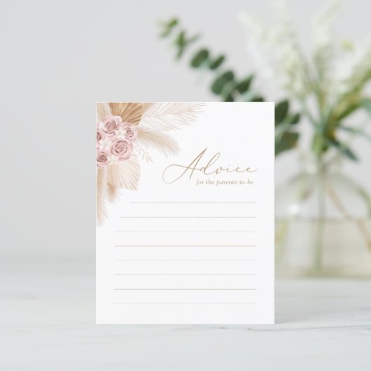 Advies voor ouders Boho Pampas Grass Baby shower (Staand voorkant)