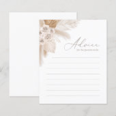 Advies voor ouders Boho Pampas Grass Baby shower (Voorkant / Achterkant)