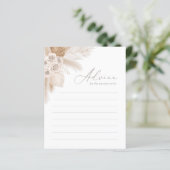 Advies voor ouders Boho Pampas Grass Baby shower (Staand voorkant)