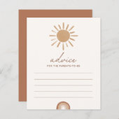 Advies voor ouders Boho Sunshine Baby shower Game (Voorkant / Achterkant)