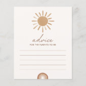 Advies voor ouders Boho Sunshine Baby shower Game (Voorkant)