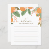 Advies voor ouders Citrus Baby shower Game (Voorkant / Achterkant)