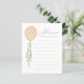 Advies voor Ouders Gold Ballon Baby shower Game (Staand voorkant)