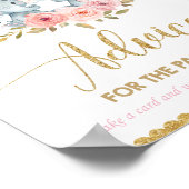 Advies voor ouders om een Baby shower met twee ell Poster (Hoek)