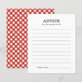 Advies voor Ouders Rustic BBQ Baby shower Game (Voorkant / Achterkant)