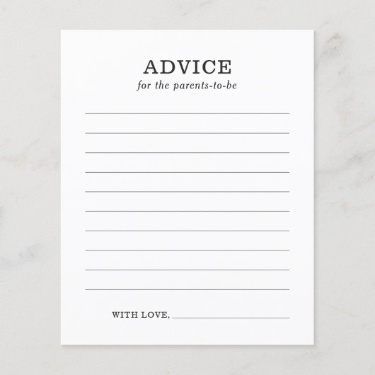 Advies voor Ouders Rustic BBQ Baby shower Game (Voorkant)