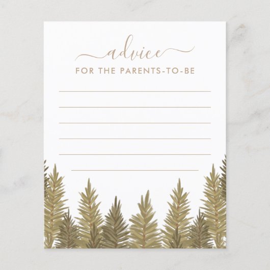 Advies voor ouderschapsspellen Baby shower Woodlan (Voorkant)