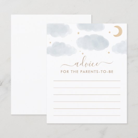 Advies voor Parents Moon and Stars Baby shower Gam (Voorkant / Achterkant)