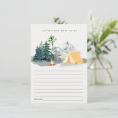 Advies voor pijnkamperen in de vorm van een Baby s Informatiekaartje (Staand voorkant)