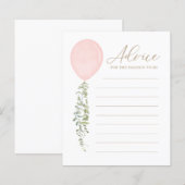 Advies voor Pink Ballon Baby shower Spel ouders (Voorkant / Achterkant)