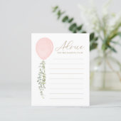 Advies voor Pink Ballon Baby shower Spel ouders (Staand voorkant)